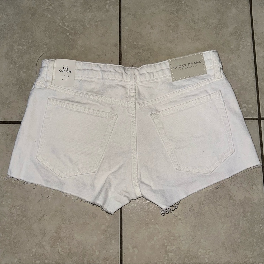 NWT Lucky Brand White The Cut Off Jean Shorts